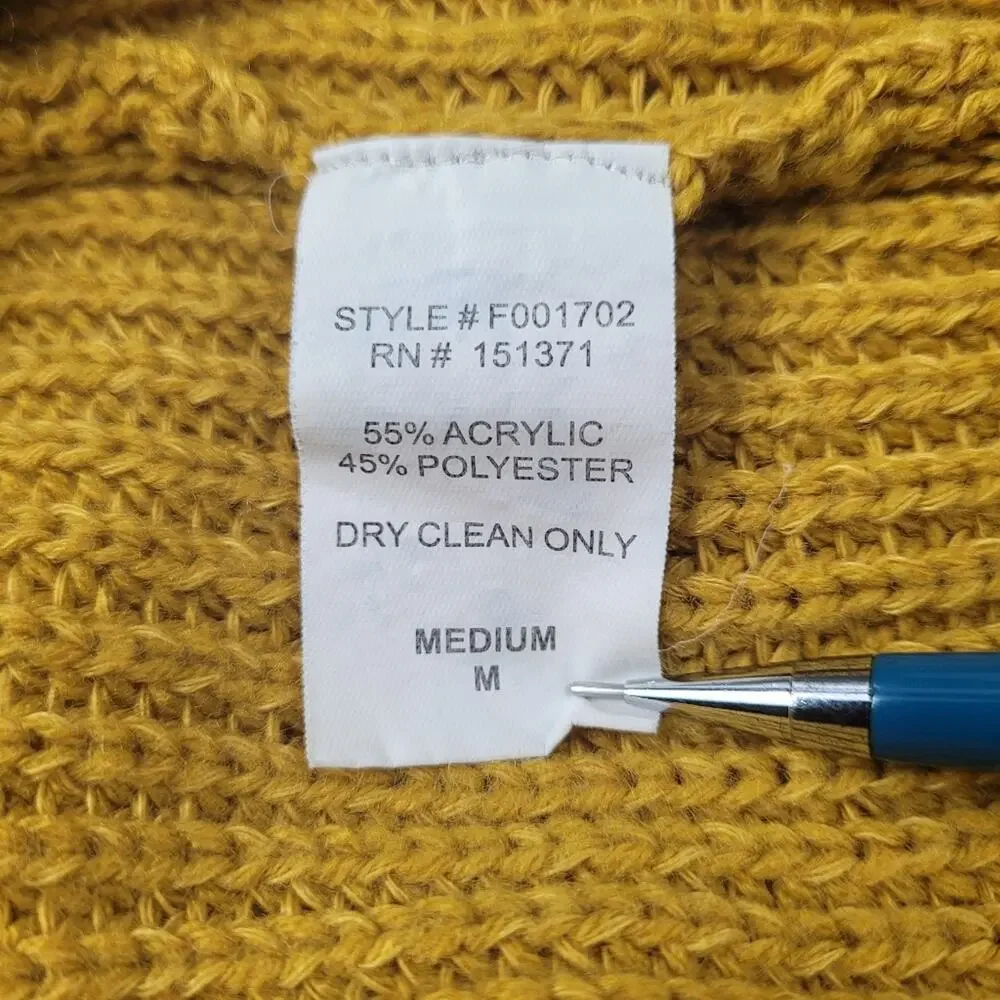 Mustard Lace-up Sweater by Rosette size Medium